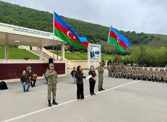 Hərbi vəzifəlilərin asudə vaxtı səmərəli təşkil olunur - FOTO