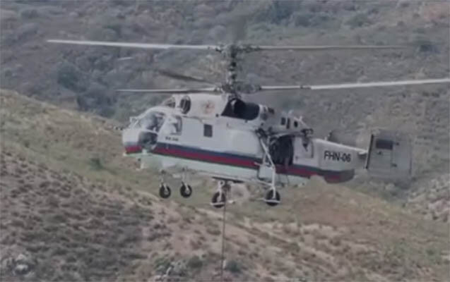 Ağdərədə yanğının söndürülməsinə 2 helikopter cəlb olundu - Video