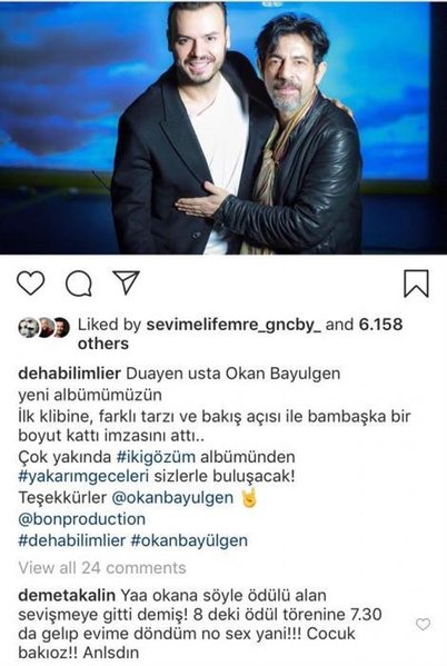 Müğənni Demet Akalın Okan Bayülgenə cavab verdi: "Seks yoxdur, uşağa baxırıq"