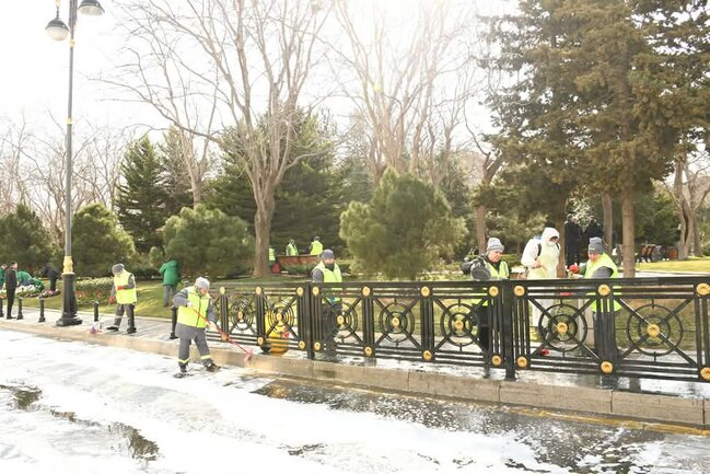 Bakıda Novruz ərəfəsində geniş təmizlik işləri aparılıb