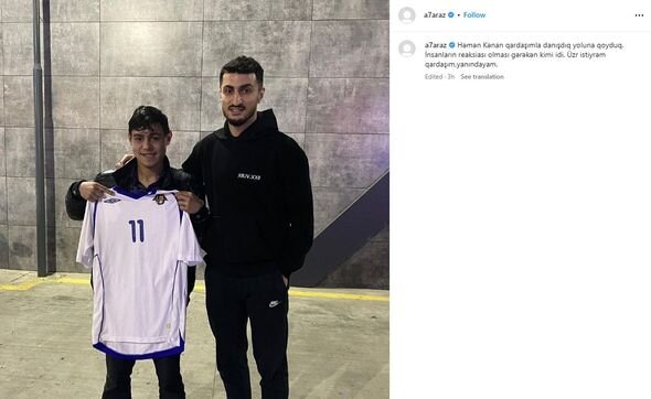 Araz Abdullayev canlı yayımda vurduğu gəncdən üzr istədi - FOTO