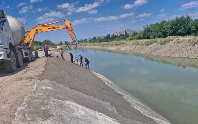 Şirvan kanalı bərpa edildi - Foto