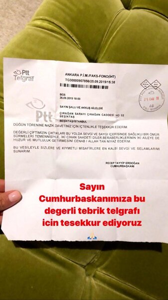 Ərdoğan Ebruya təbrik məktubu göndərdi - FOTO