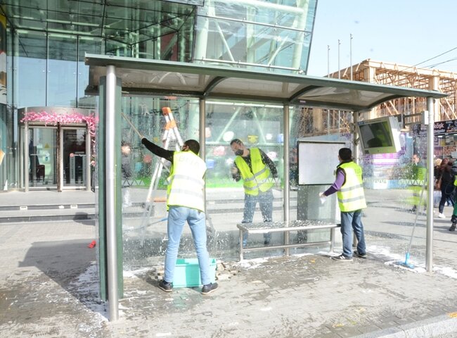 Bu gün Bakının 545 küçəsi yuyuldu