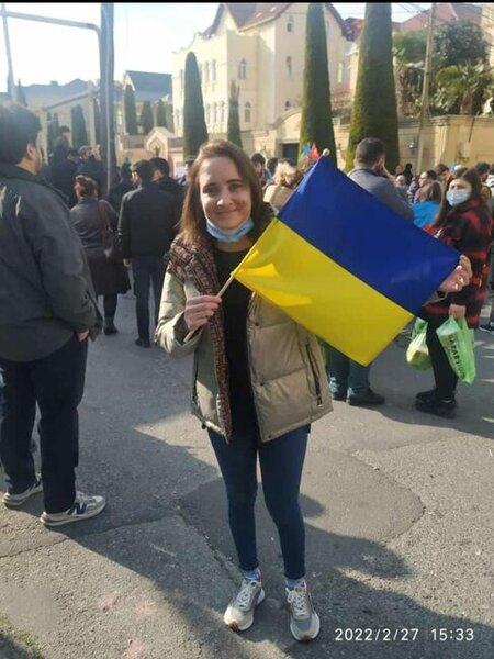 Azərbaycan xalqından Ukraynaya dəstək aksiyası - FOTO-VİDEO