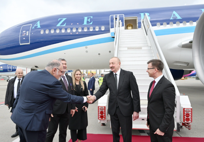 Prezident İlham Əliyev Macarıstana işgüzar səfərə gedib