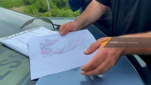 Erməni KİV-də xəritə yayıldı: Qazax istiqamətindəki kənddə sərhəd xətti necə olacaq? - FOTO