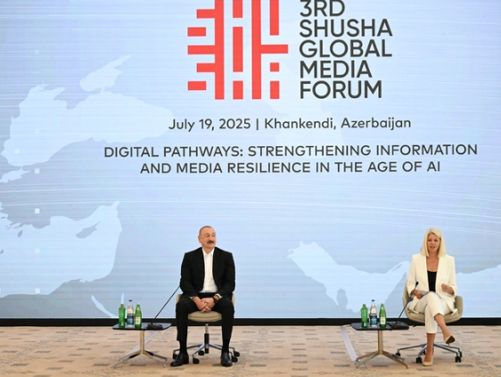 İlham Əliyevin III Şuşa Qlobal Media Forumunun iştirakçıları ilə görüşü keçirilib - YENİLƏNİB+VİDEO