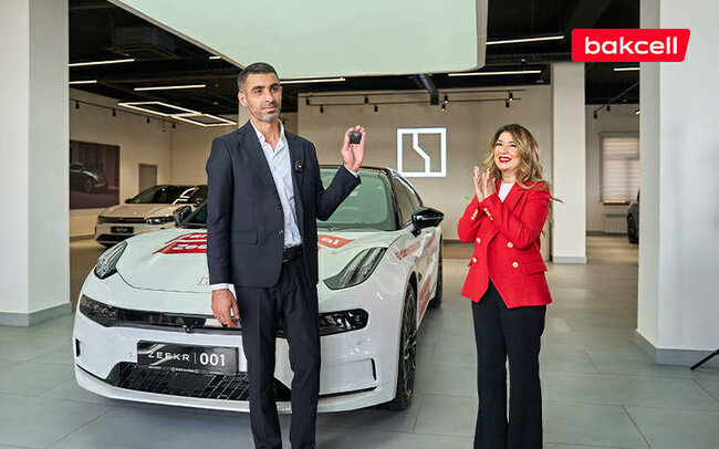 Bakcell lotereyasında ilk "Zeekr 001" qalibə təhvil verildi!