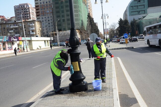 Bu gün Bakının 545 küçəsi yuyuldu