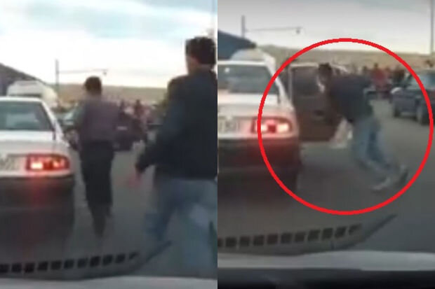 Bakıda taksi sürücüsü naməlum şəxslər tərəfindən DÖYÜLDÜ - VİDEO