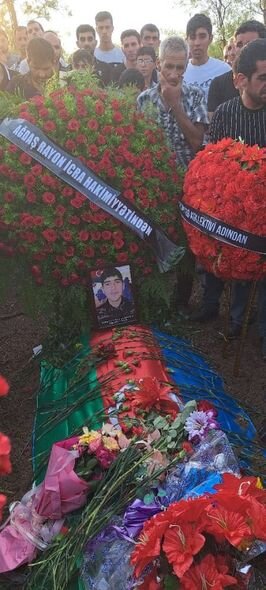 Xaqan Qurbanov Ağdaş rayonunda dəfn edilib - FOTO