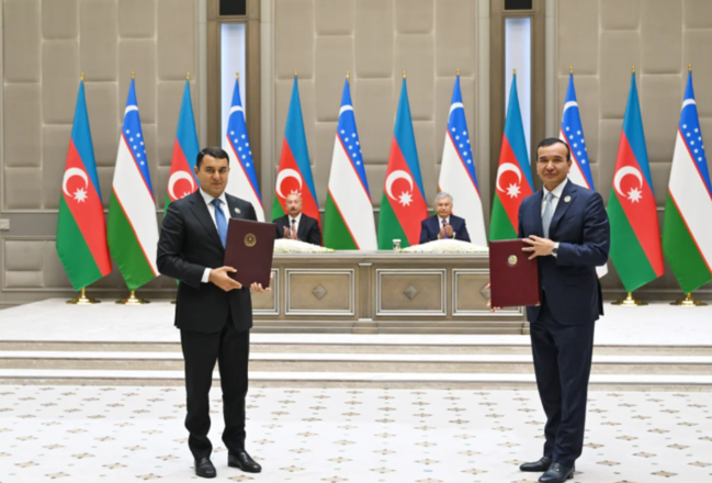 Daşkənddə Azərbaycan-Özbəkistan sənədlərinin imzalanması və mübadiləsi mərasimi olub - FOTO+YENİLƏNİB