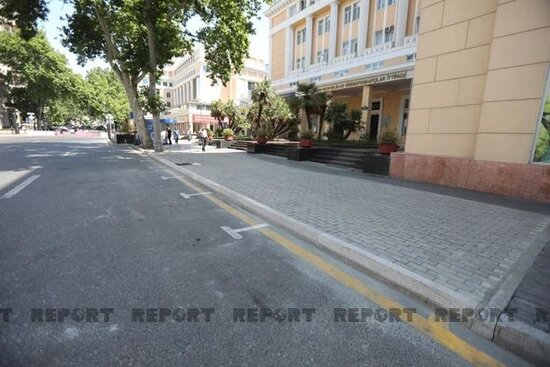 Bakıda qanunsuz parklanma yerində səki tam bərpa edildi - FOTO