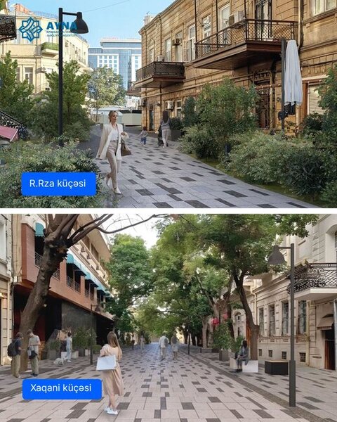 Bakının mərkəzində daha 5 küçə piyadalaşdırılır - Foto