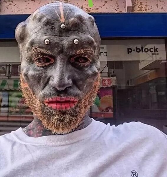 Yadplanetlilərə bənzəmək üçün görün nə etdi - FOTOLAR