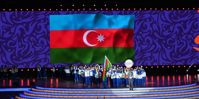 İlham Əliyev və Mehriban Əliyeva Gəncədə III MDB Oyunlarının açılış mərasimini izləyiblər