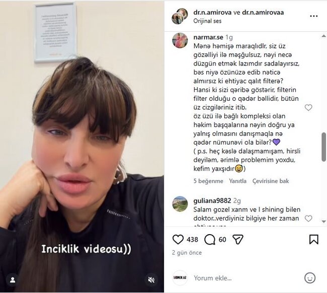 Tanınmış kosmetoloq Natavan Əmirova paylaşımı ilə özünü biabır edib