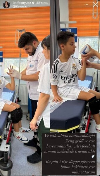Lətifənin oğlu zədələndi - Foto