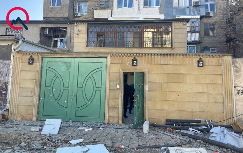 Partlayışda yaxınlıqdakı tikililərə də ziyan dəydi - Fotolar