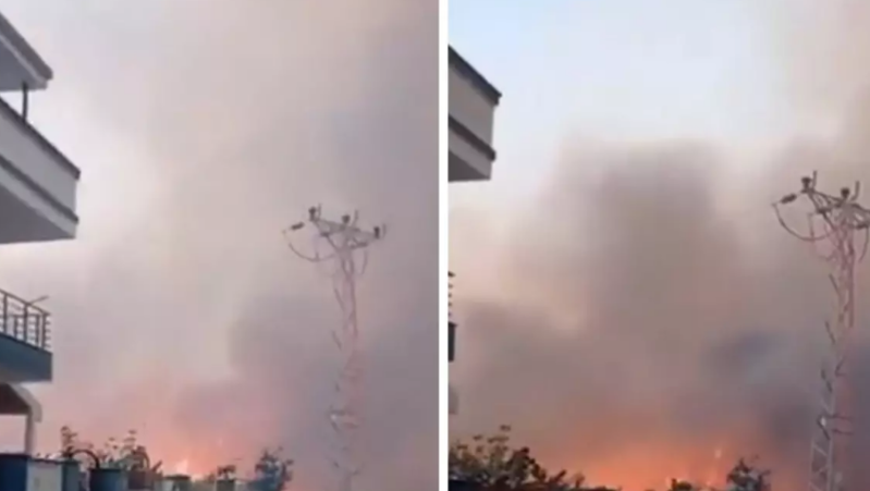 Evi alovlar bürüdü :O anlar kameraya belə düşdü - VİDEO