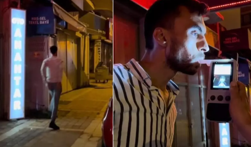 Qaçmağa çalışan sərxoş sürücünü polislər görün nə deyib saxladılar