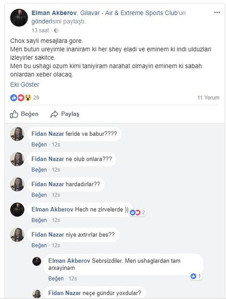 İtkin düşən alpinistlərə xəbərdarlıq edilibmiş - FOTO