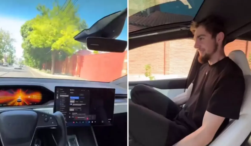 Yeni aldıqları elektrikli avtomobilin sürətini yoxlayarkən həyatlarının şokunu yaşadılar