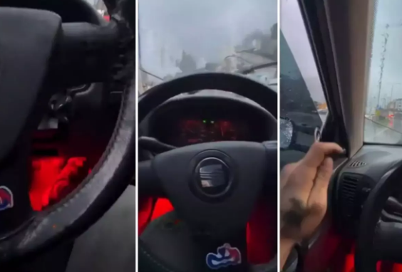 Avtomobilinin qaz teli qırıldı - Sürücünün tapdığı üsul hər kəsi heyrətləndirdi