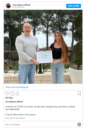 Prezident Arzu Əliyevanı təltif edib
