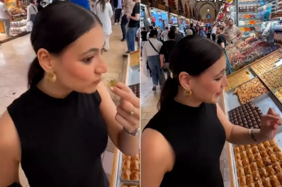 Türk qadın turist kimi davranıb heç nə ödəmədən yedi, içdi: "Bu gün də qarnımız doydı" - VİDEO