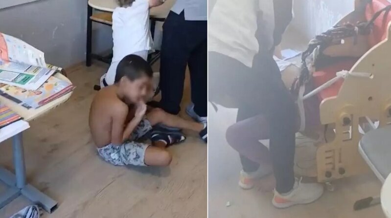 Autizmli şagirdlər məktəbdə iplə bağlandı - Təhsil Nazirliyi dərhal hərəkətə keçdi