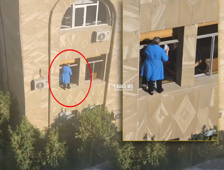 Azərbaycan Tibb Universitetində təhlükəli anlar - VİDEO