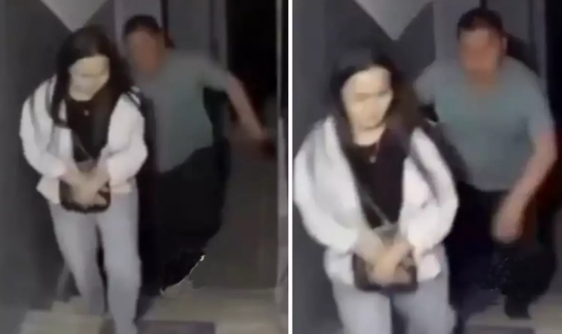 Azyaşlı qıza binanın girişində hücum edilib - VİDEO