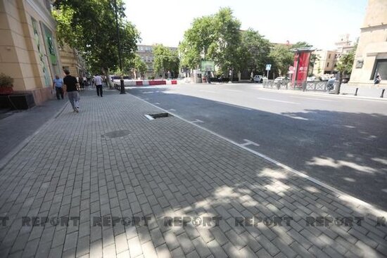 Bakıda qanunsuz parklanma yerində səki tam bərpa edildi - FOTO