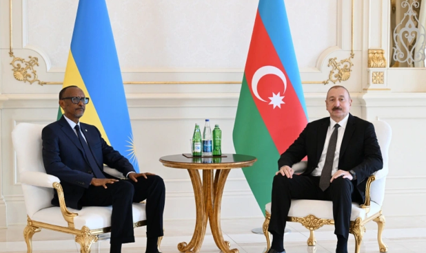 Prezidentin Mətbuat Xidməti İlham Əliyevin Ruanda prezidenti ilə görüşünə aid videoçarx paylaşıb