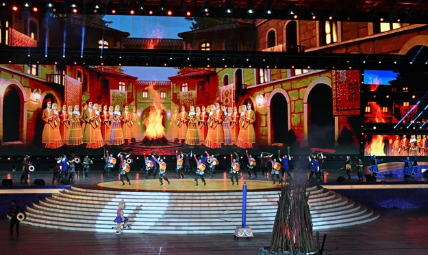 İlham Əliyev və Mehriban Əliyeva Gəncədə III MDB Oyunlarının açılış mərasimini izləyiblər