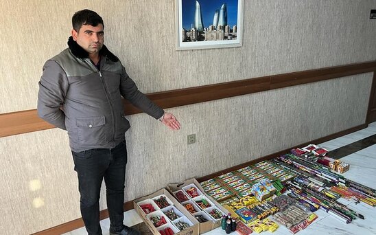 Xaçmazda səyyar şəkildə pirotexniki vasitələr satan şəxs saxlanılıb