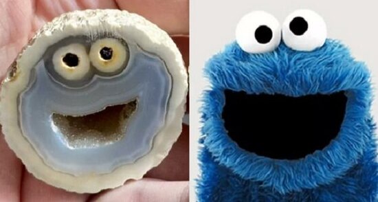 İkiyə yarılmış əqiq daşının içindən şou PERSONAJI ÇIXDI - FOTO