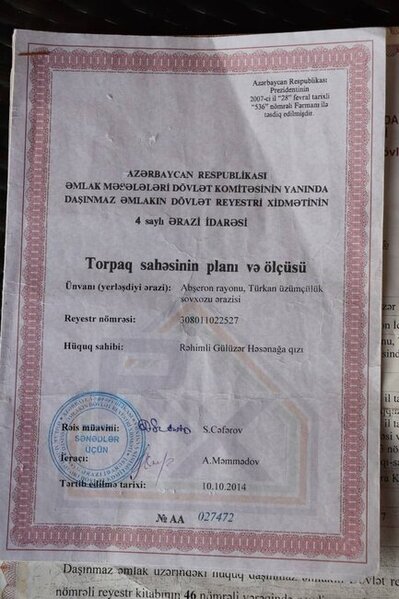 Şirkət rəhbəri eyni torpağı bir neçə nəfərə satır - Vətəndaşlar ETİRAZ EDİR - FOTO-VİDEO