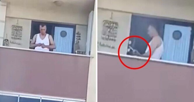 Balkonda belə görüntüləndi, əməliyyatla saxlanıldı - VİDEO