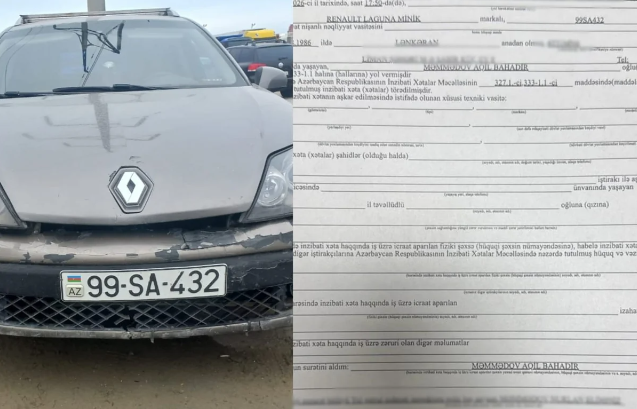 Manevr qaydalarını pozan sürücünün narkotik qəbul etdiyi üzə çıxdı