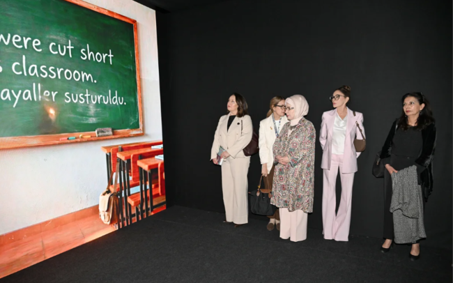 Mehriban Əliyeva Antalyada Fələstinlə bağlı paneldə iştirak edib - FOTO