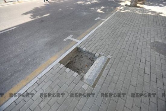 Bakıda qanunsuz parklanma yerində səki tam bərpa edildi - FOTO
