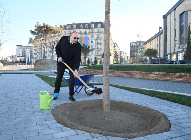 Prezidentlə ailəsinin "Ağ Şəhər"dən - Fotoları