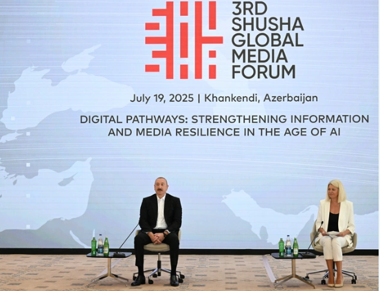 İlham Əliyevin III Şuşa Qlobal Media Forumunun iştirakçıları ilə görüşü keçirilib - YENİLƏNİB+VİDEO
