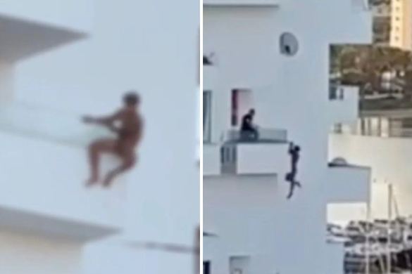 İbizada çılpaq turist 7-ci mərtəbədən yıxıldı, vəziyyəti ağırdır