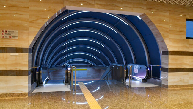 Bu gün açılan "Xocəsən" metro stansiyasının görüntüləri - FOTOLAR