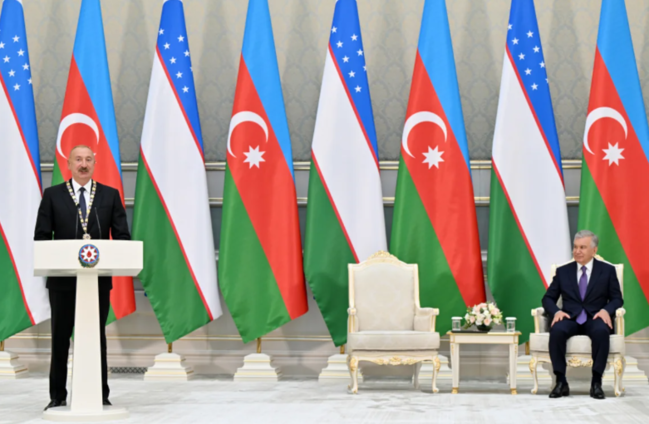 Daşkənddə Azərbaycan və Özbəkistan prezidentlərinin təltifolunma mərasimi keçirilib - FOTO