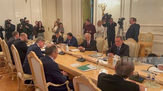 Moskvada Ceyhun Bayramovla Sergey Lavrov arasında görüş başlayıb - FOTO